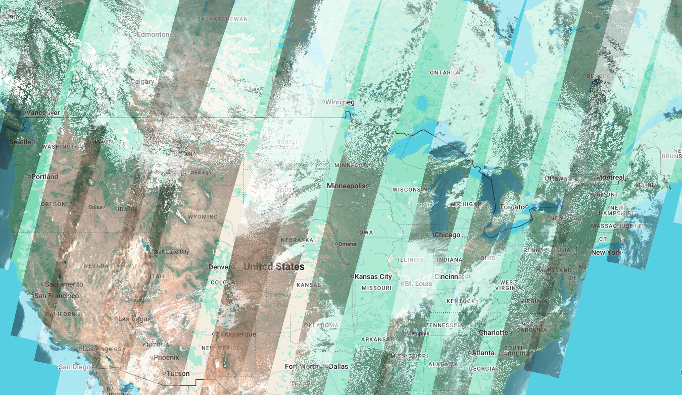 Satellite revisit imagery, day 3